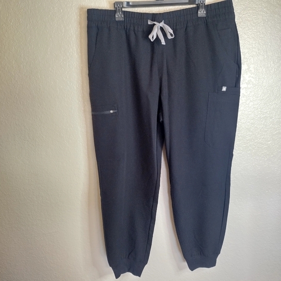 NWT figs uman relaxed jogger scrub pants BLACK sz 2xl - Picture 2 of 7
